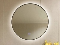 Елегантно LED огледало за баня D800 BRUSH DARK GOLD